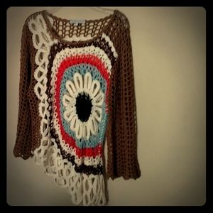 Crochet top cover-up NWOT